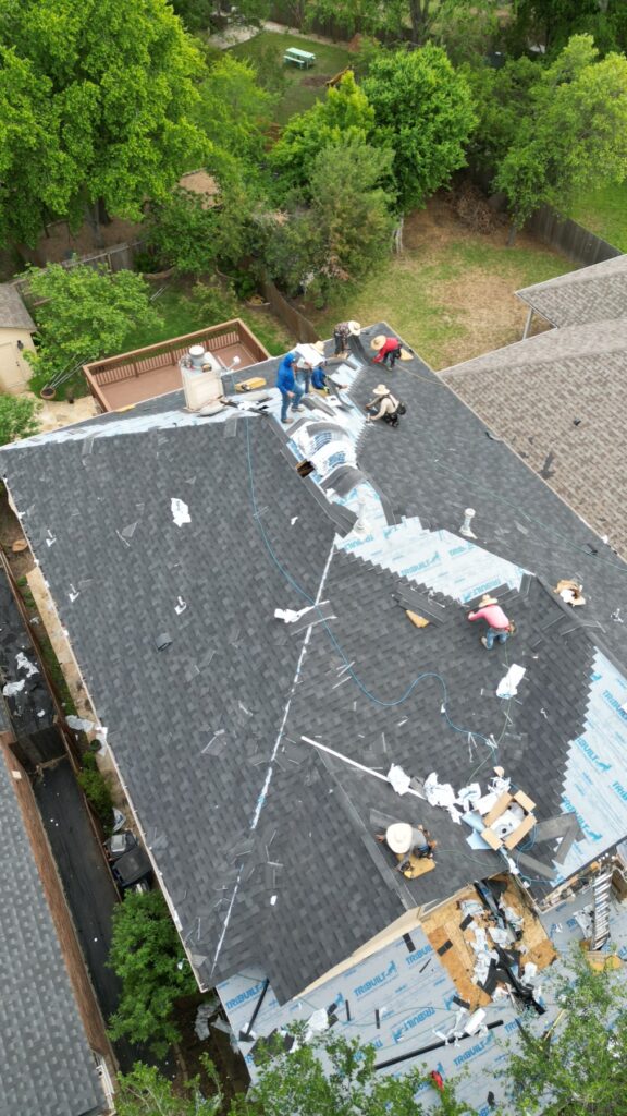 New roof completed by Rush Builders in Austin TX
