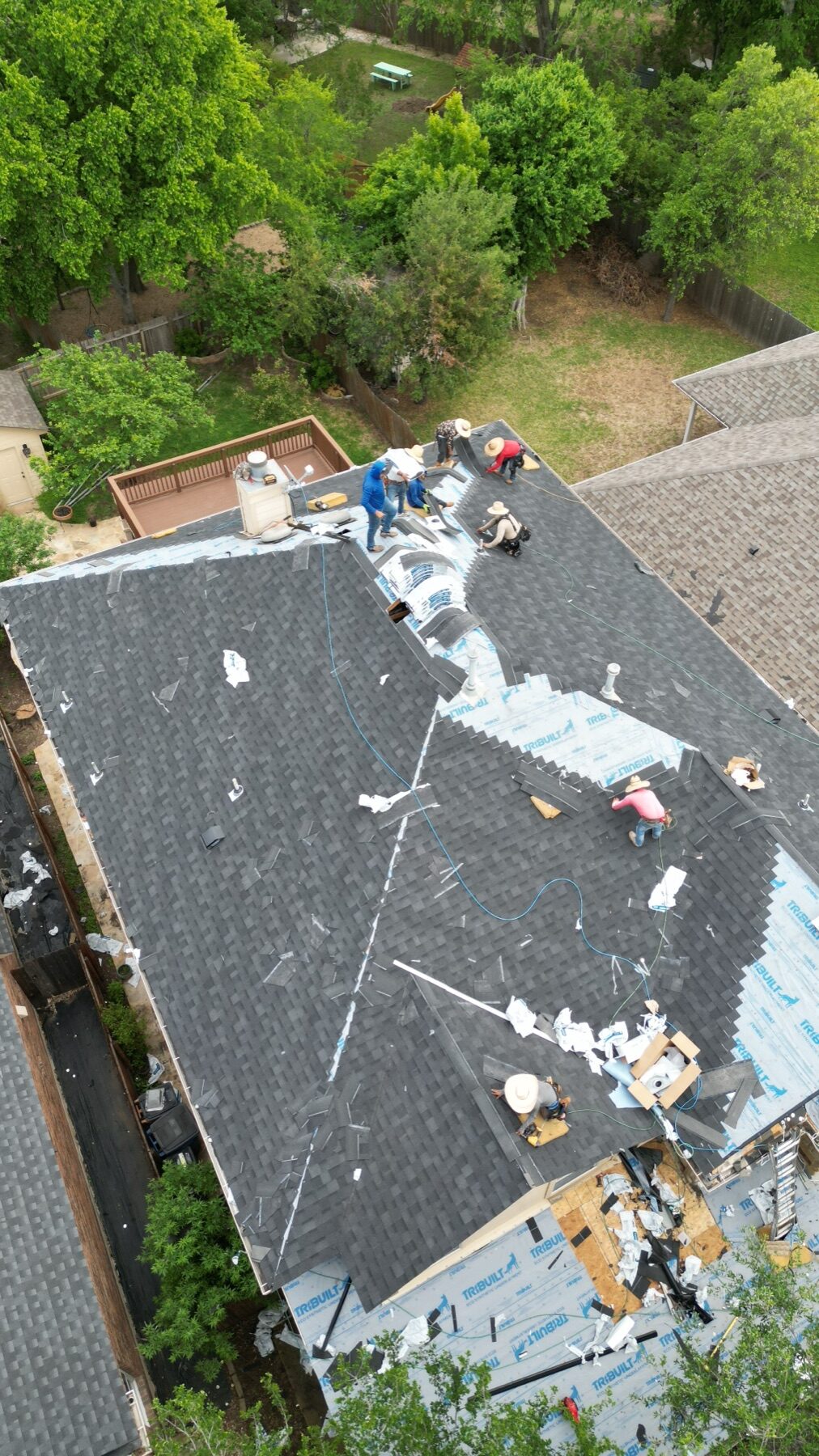 New roof completed by Rush Builders in Austin TX